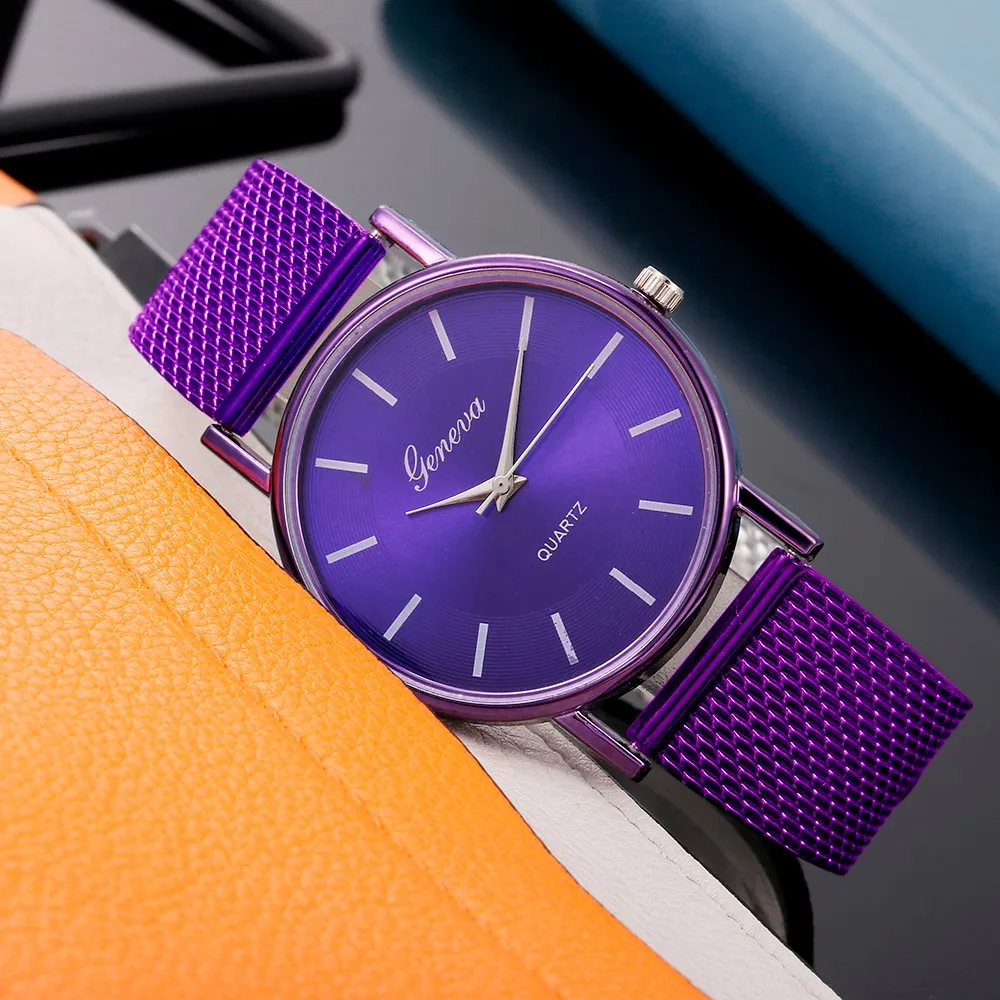 2023 Luxury Watch For Women Stylish Relogio Quartz Watch Woman's Red Blue Glass Distinguished Relogio Feminino Reloj Mujer