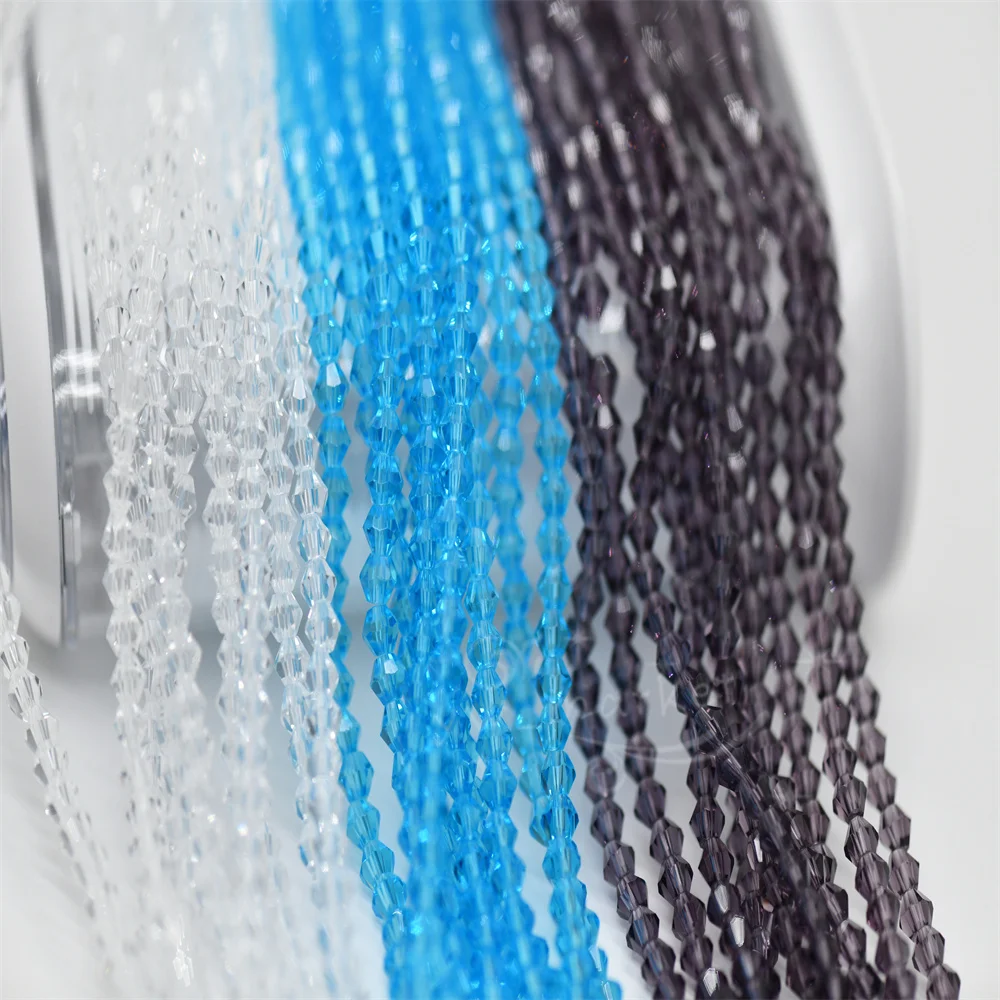 20 strand 4mm Crystal clear Bicone Beads Jewelry Making DIY Necklace Bracelet Bulk Wholesale