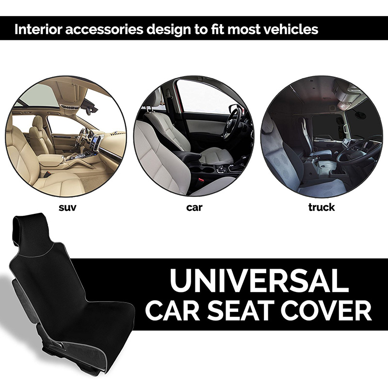 Black Premium Universal Fit Waterproof Stain Resistant Car Seat Cover Neoprene Non-Slip Bucket Seat Dog Kid Car Seat Protector
