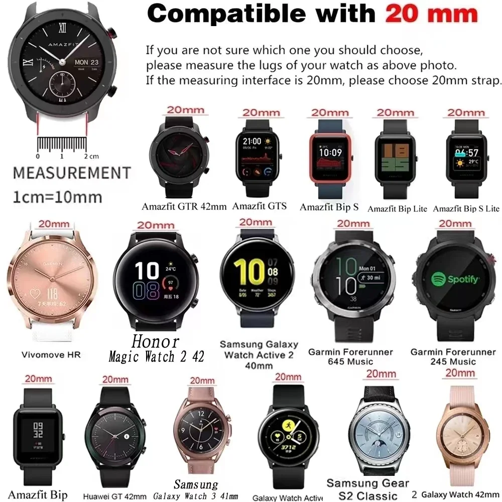 20mm Watch Strap For Amazfit GTS4 4mini Silicone Watchband Bracelet Bip U 3Pro S Lite GTS 2Mini 2e Smartwatch Wristband GTR 42mm
