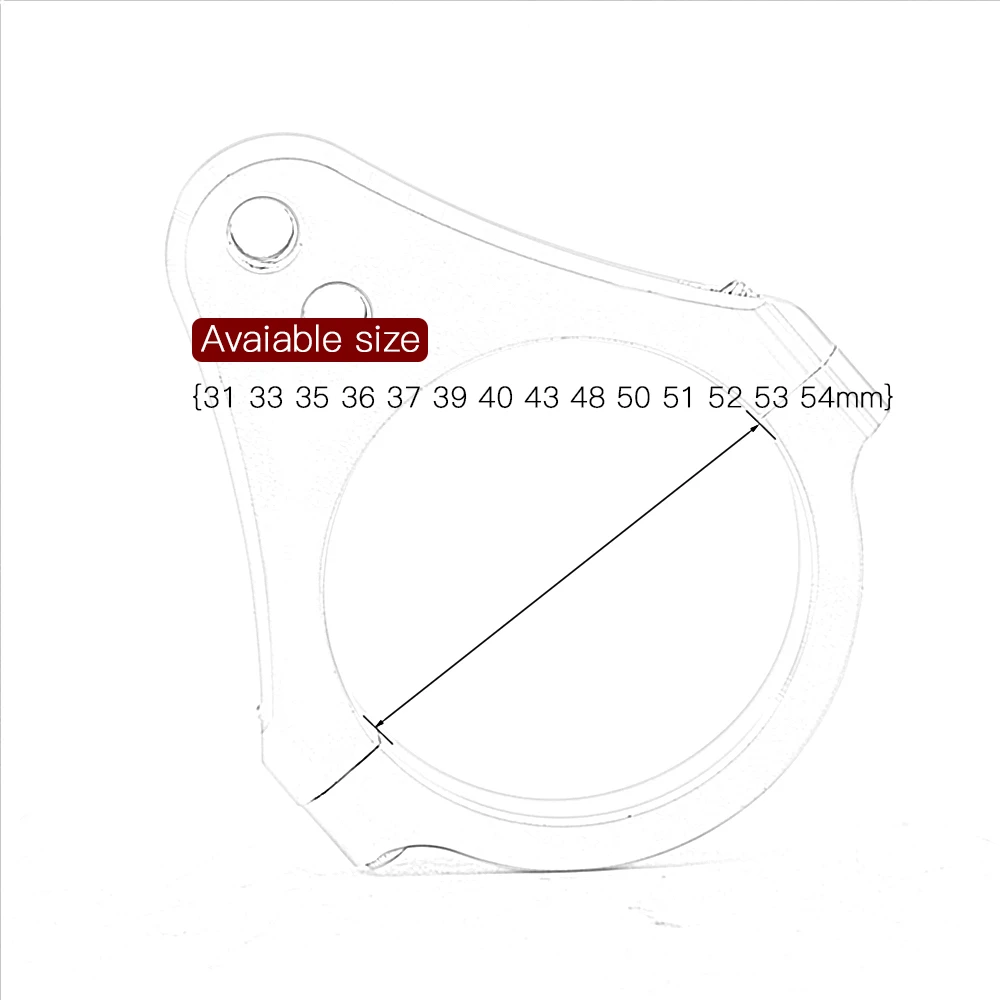 28 -59 29 30 31 32 33 35 36 39 40 41 47 48 50 51 mm CNC Aluminum Steering Damper Motorcycle Damper Fork Bracket Support Holder