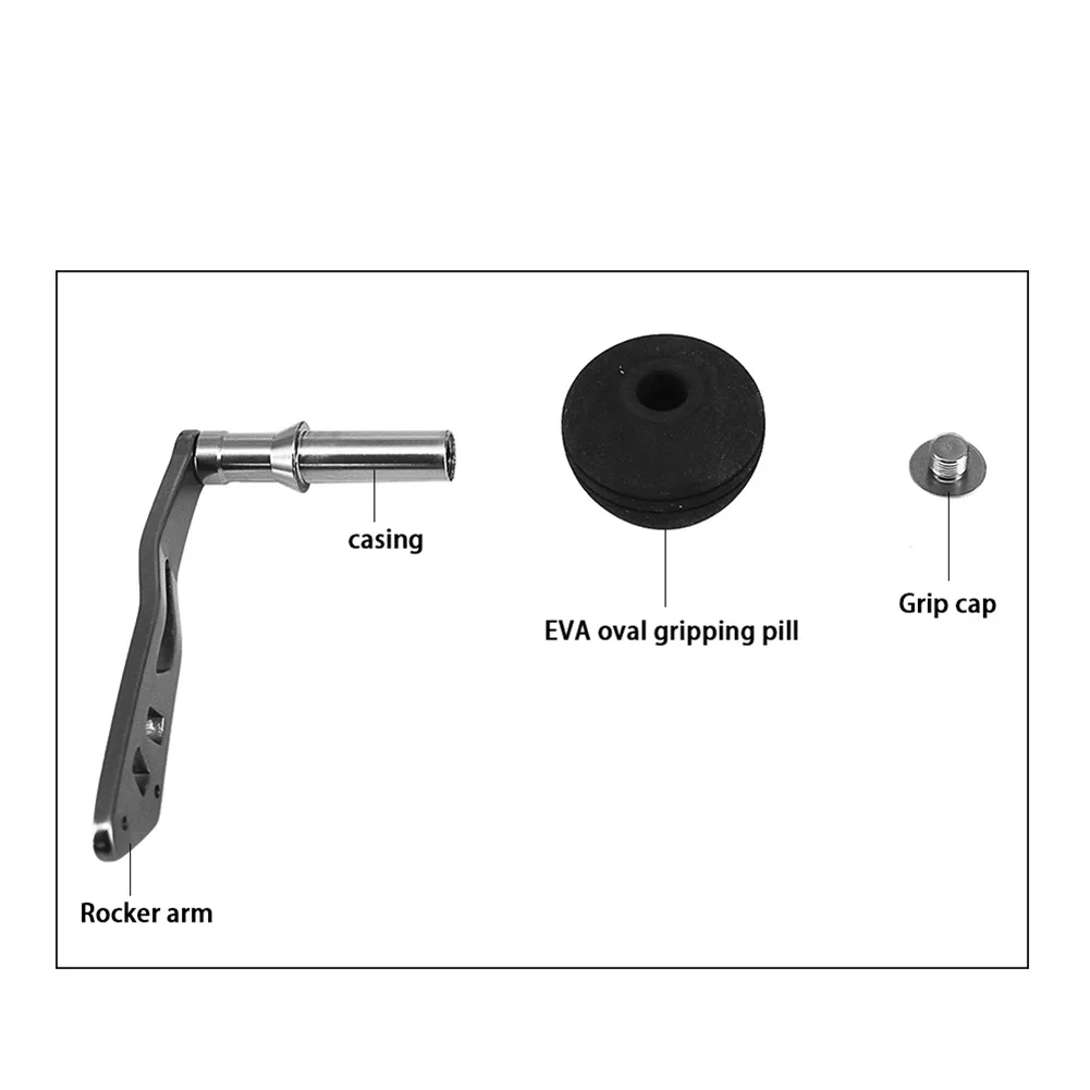 Metal Power All Single Fishing Reel Handle EVA Knob Reel DIY Replacement Part Baitcasting Reel Handle Knob For Fishing Tackle smile