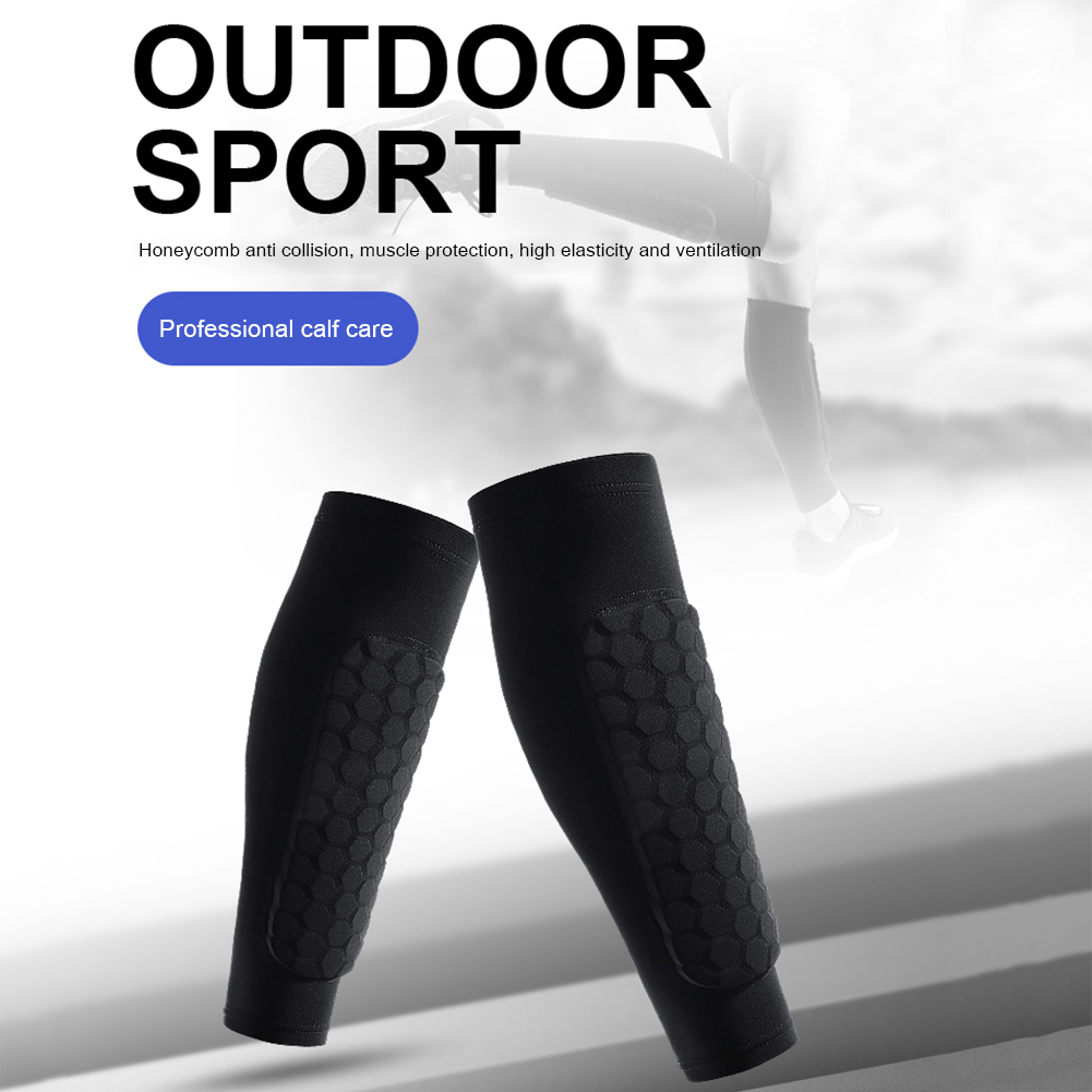 1pcs Honeycomb Soccer Shin Guards Football Shields Sports Legging Shinguards Leg Sleeves Protective Calf Gear Shank Protector fc4c4 05606