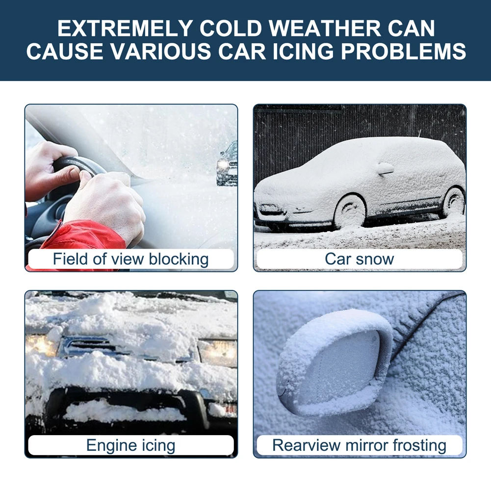 3-1pc Car Solar/USB Winter Antifreeze Instrument Windshield Snow Removal Car Window Glass Deicing Electrons Interference Antiice smile