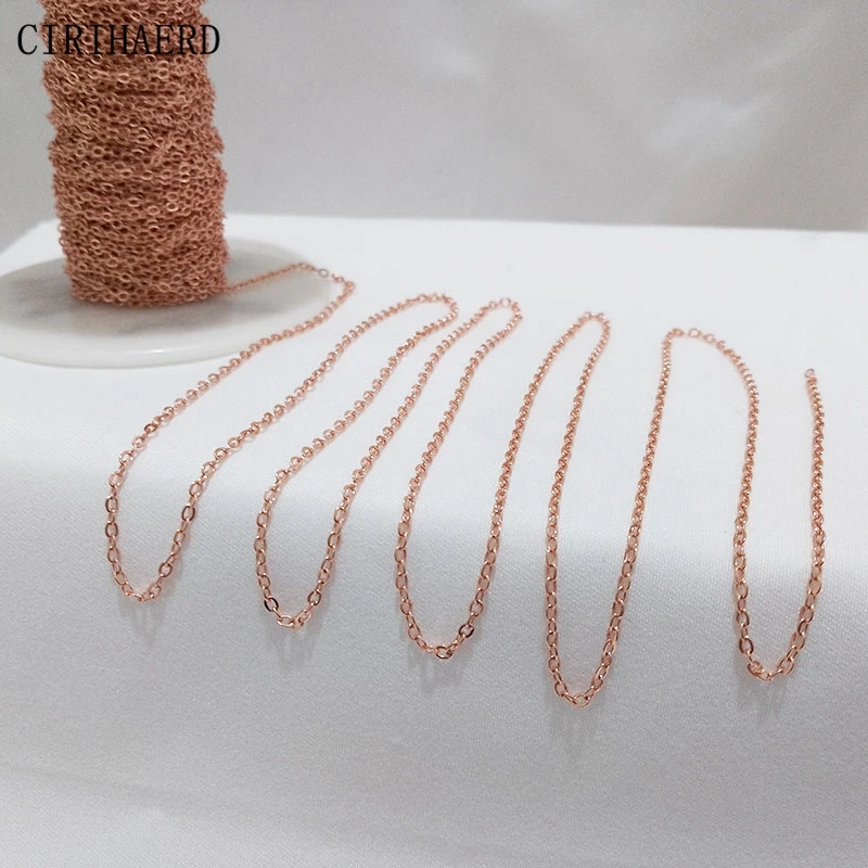 mm Thin Chain K Gold Plated Women Jewelry Chains For DIY Necklace Bracelet Making Supplies Accessories
