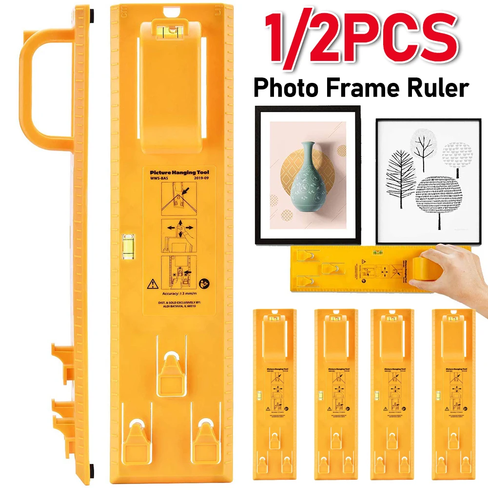 Frame Photo Level 1/2pcs Ruler Angle Gauge Finder Picture Hanging Kit Wall Photo Marking Measuring Tool Support Dropshipping smile