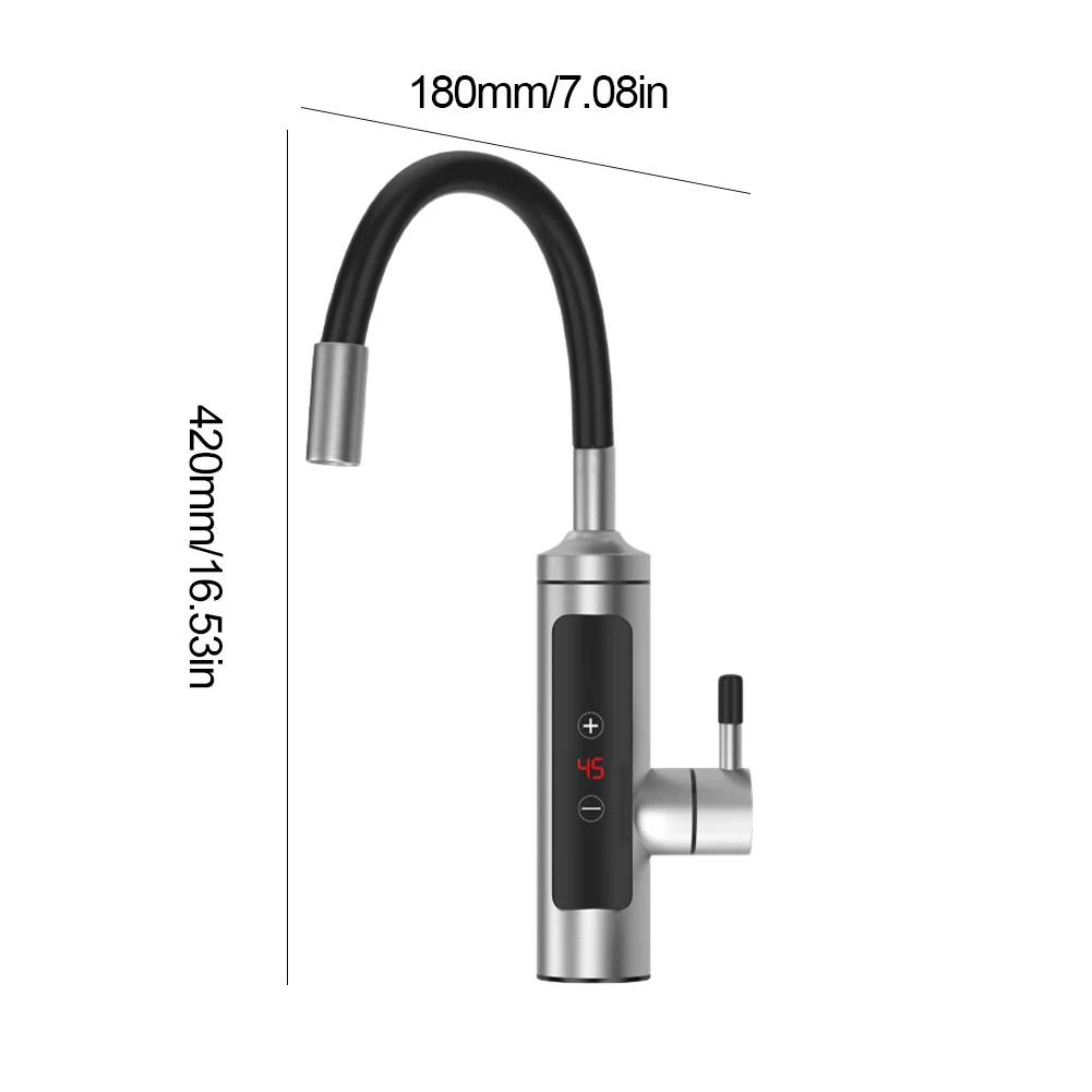 3000W Electric Hot Water Heater Faucet Instant Heating Tap Fast Instantaneous Thermostat Water Heater with Temperature Display