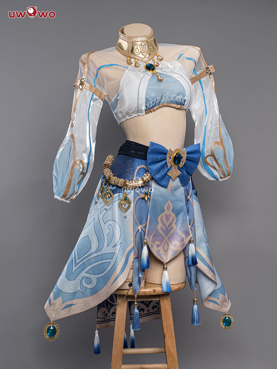 Only UWOWO Nilou M Cosplay with Horn Genshin Impact Sumeru Nilou Costume Hydro Female Cosplay Halloween Christmas Costume smile