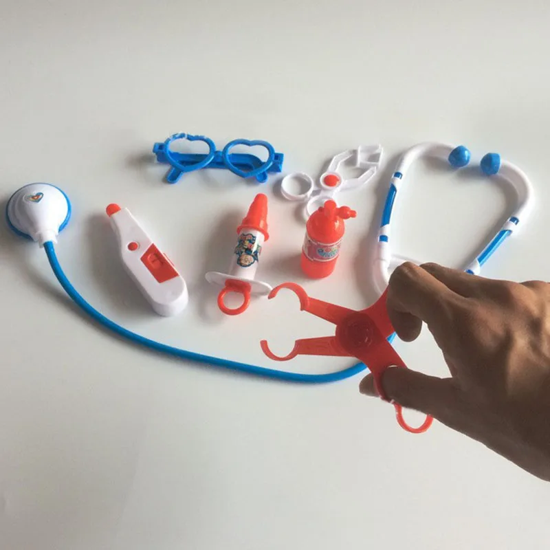 7Pcs Kids Play Doctor Game Early new Educational Toys Children Simulation Hospital Pretend 2025 Doctors Kit Child Stethoscope Cosplay Toy