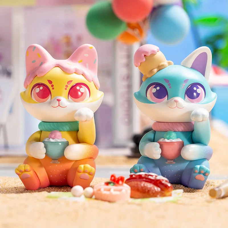 new Original Cassy Cat Drinks Series Blind Box Cute Animal Anime Figure 2025 Surprise Kids Toys Children's Holiday Gift Desktop Ornaments