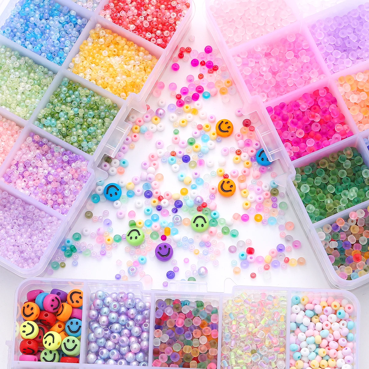 10 grid set box rice beads letter beads material bag handmade DIY making beaded bracelets necklaces jewelry accessories