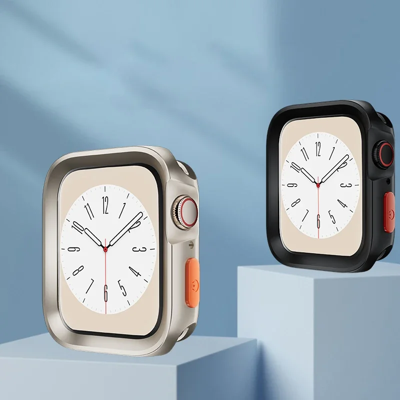 Bumper Soft Silicone Case Apple Watch 9 8 7 SE 4 Sport Anti-drop Matte Cover Protector for Iwatch 49mm 41mm 40mm 44mm 45mm