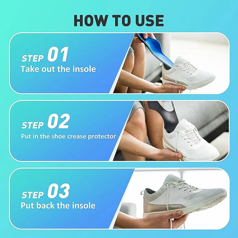 6Pairs Shoes Anti Crease Protector for Sneakers Toe Caps Sports Support Crease Guard for Sneaker Anti-wrinkle Shoe Stretcher