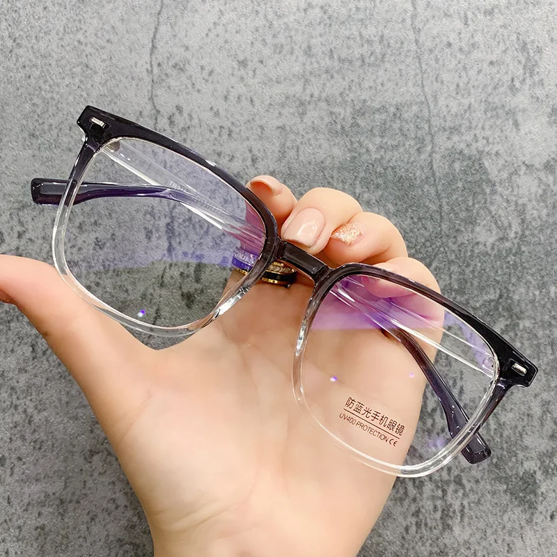 Square Transparent Men's Reading Glasses Vintage Frames Computer Blue Light Blocking TR90 Male Presbyopic Eyeglasses Leesbril +2
