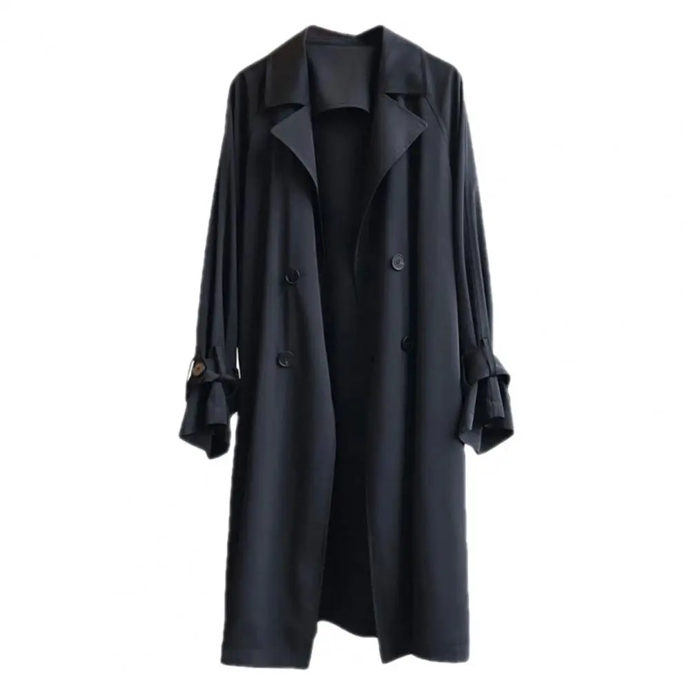 Thin Chic Sleeve Belt Elegant Autumn 2025 Coat Western Style Lady Jacket Midi Length new for Office