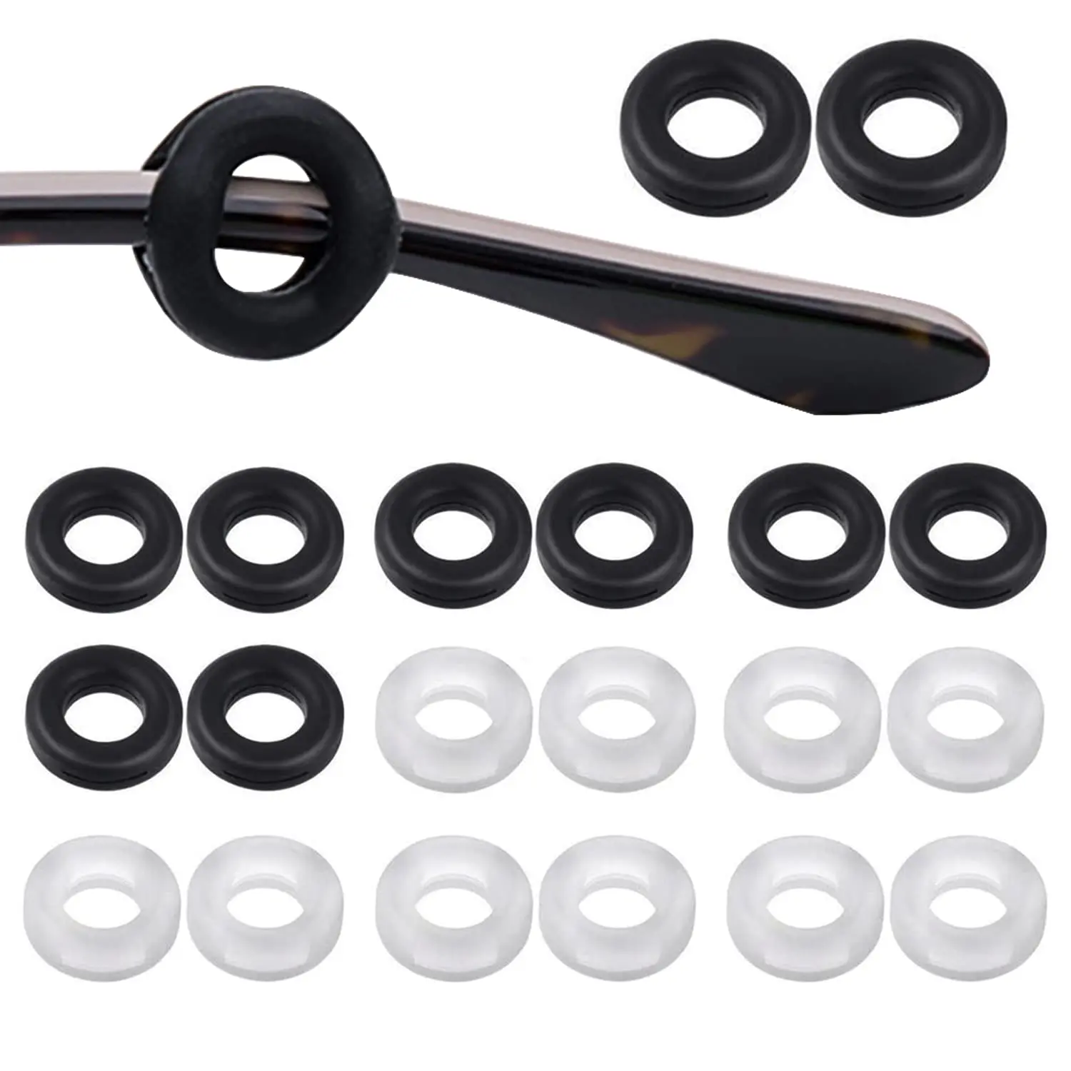 Glasses Round Ear Grip - Eyeglasses Temple Tip Sleeve Retainer Anti-Slip Comfort Glasses Retainers For Spectacle Sunglasses