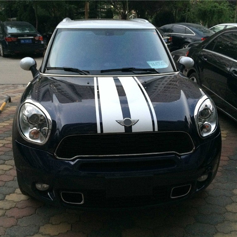 2025 Car Styling Head Hood Decal Stickers Stripe For MINI Cooper S One Countryman Clubman R55 R56 R60 R61 F54 F55 new F56 F60 Accessories