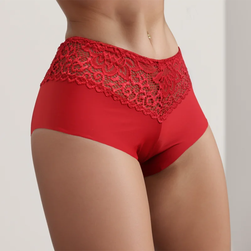 WHPC High Quality Exquisite Women's new Panties Sexy Silk Satin 2025 Underwear Cozy Lingerie Soft Breathable Briefs Hollow Out Underpants