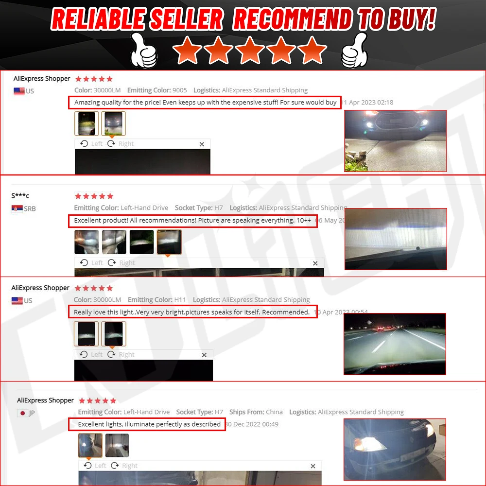 CO LIGHT H4 Headlight Bulbs H7 LED Canbus H11 9005 HB3 9006 HB4 Mini Projector Lens Auto Car Lights 6000K Fog Lamp for Moto