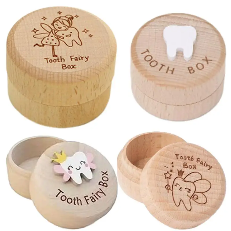 MyFirst Tooth Fairy Box Wooden Baby 2025 Milk Teeth Pillow I new Lost MyFirst Tooth Keepsake Toothfairy Box For Kids Baby Shower Gift