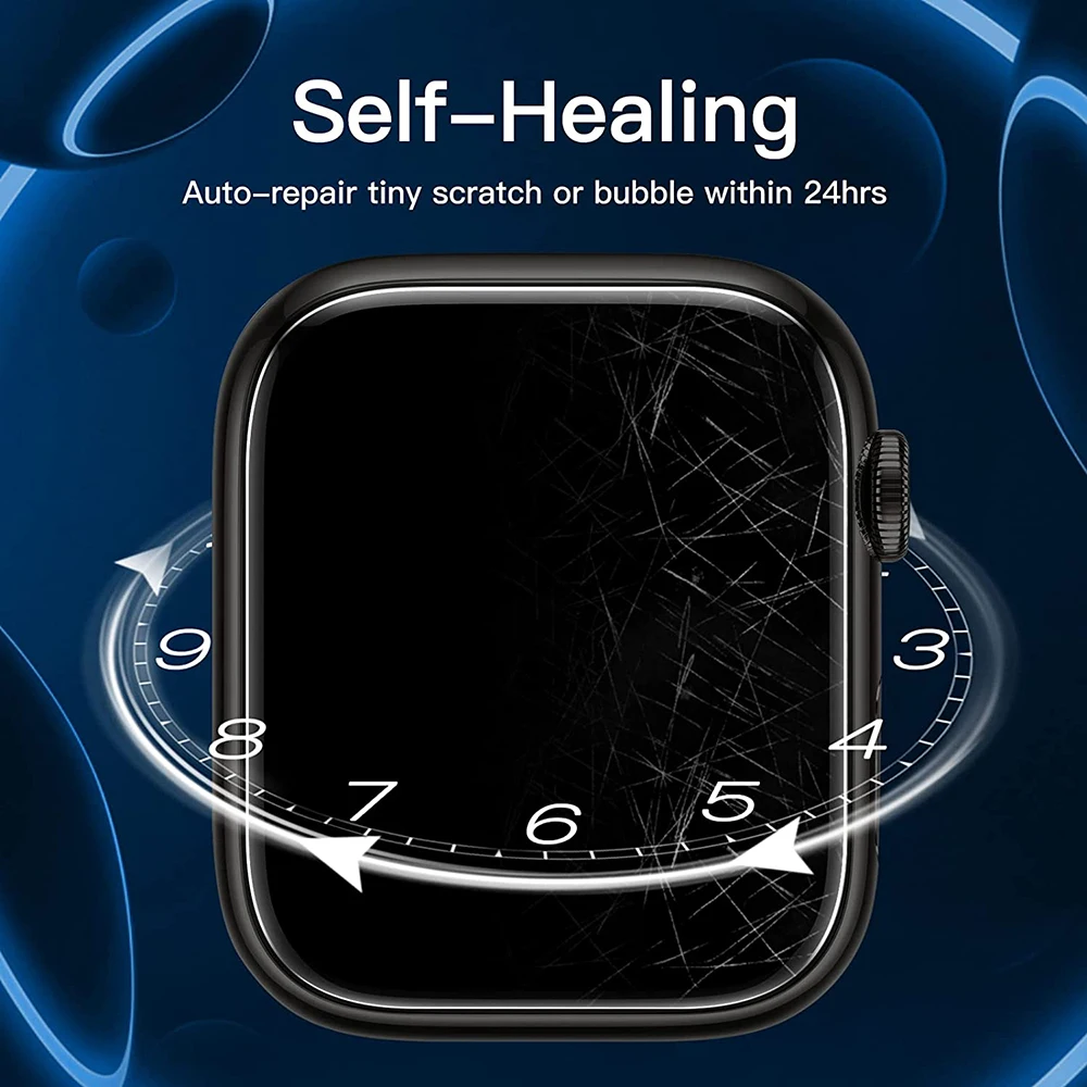 Screen Protector Clear Full Protective Film for Apple Watch 9 8 7 6 SE 5 4 45MM 41MM 40MM 44MM Not Glass for iWatch 8 Ultra 49mm