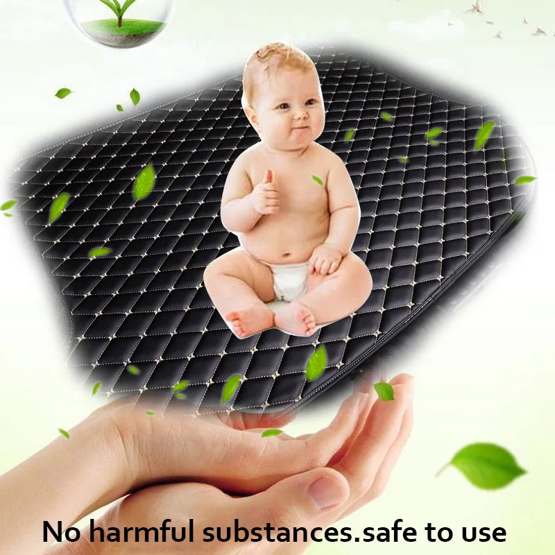 For Mat ddmysmile Car Floor MG HS Plug-In PHEV EHS As23 2018 2019 Auto Leather Mats Protective Carpet Anti Dirty Foot Pads Car Accessories Smile