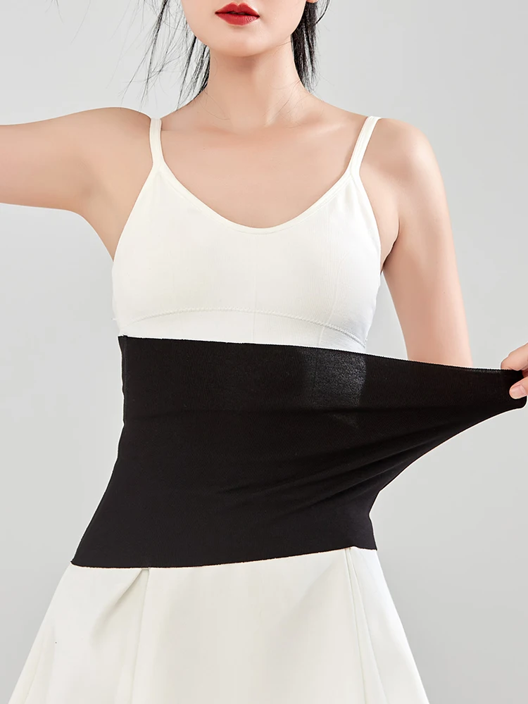 Modal High Elastic Waist Support Ultra-Thin Abdomen Back Pressure Warmer Stoma Bag Support Inner Wear Cold Day Cummerbund Unisex