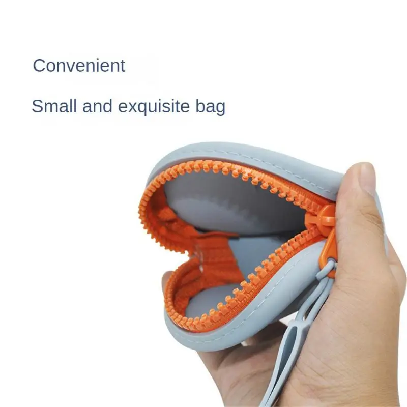1pc Coin Wallet Keychain Korean Cute Women Pendant Silicone Round Coins Bag Small Girls Key Bag Mini Purse Kid Gift Storage Bags