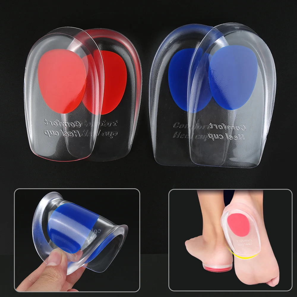 1pair Soft Silicone Gel Insoles Men new Women Transparent 2025 Relieve Foot Pain Heel Insoles Foot Massager Care Shoe Pad Shock Insoles