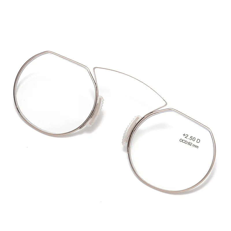Ahora Portable Stick On Phone Reading Glasses Men Nose Clip Presbyopia Eyeglasses WIth Case Blocking Blue Light Ultralight