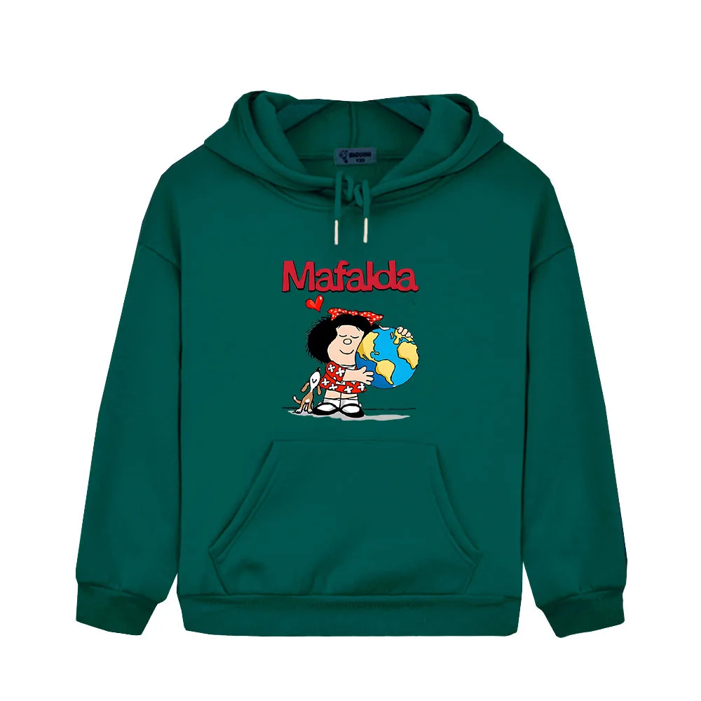 Kids Mafalda Hoodies for Teen Girls Kawaii Graphic Anime Sweatshirts Baby 2025 Boy Clothes Children's Clothing Hoody Long new Sleeve Tops