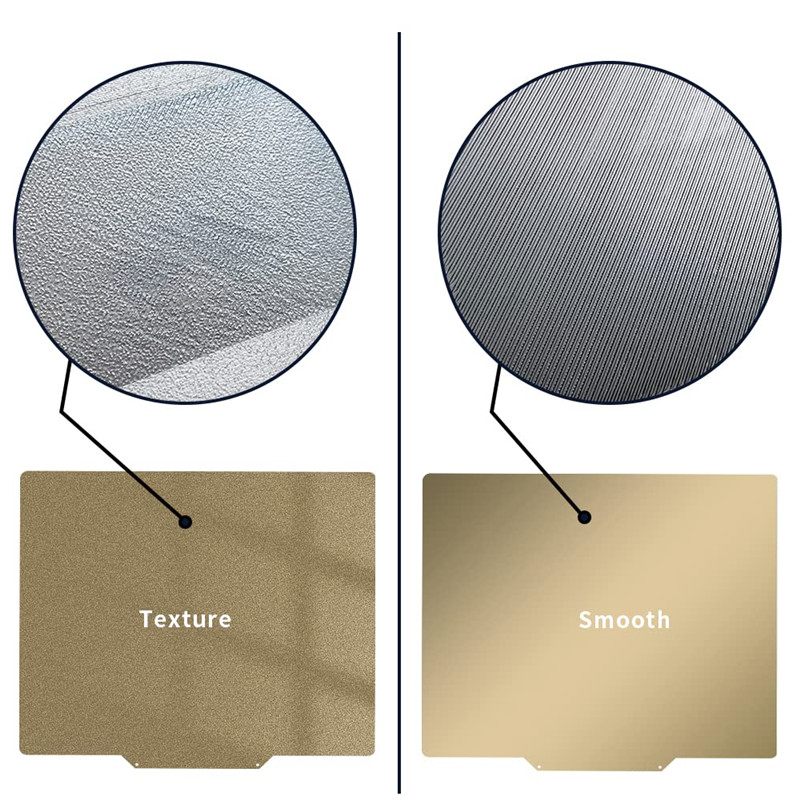 ENERGETIC Qidi X-Plus PEI Build Plate Textured/Smooth PEI Spring Steel Magnetic Hot Bed 270x200mm, Gold