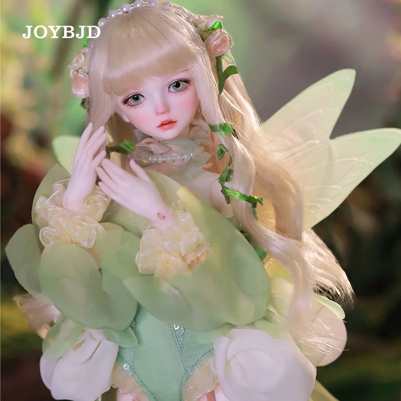 Isabella BJD Doll 1/4 Muxi Fantasy Flower Fairy Love Hope Wings Pearls Necklace Orange Exquisite Craftsmanship Embroidery Joybjd