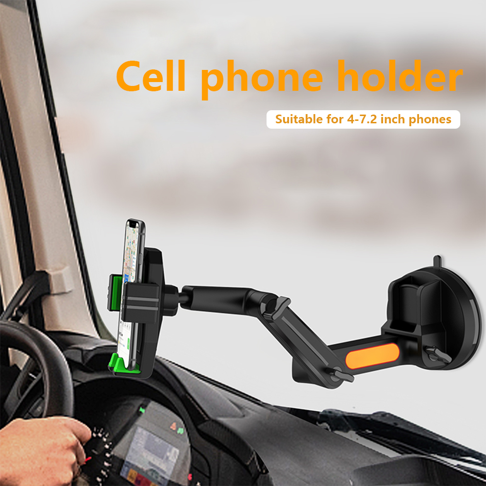 Universal Truck Cellphone Mount Mobile Phone Holder Stand Adjustable Long Arm Windshield Mobile Phone Mount for iPhone