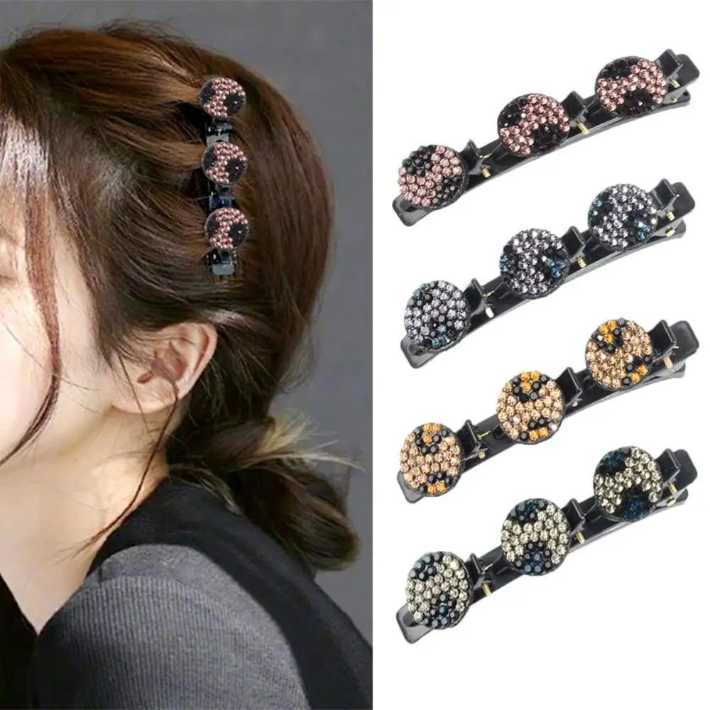 Acrylic 2025 Crystal Flowers Hair Clip Hairpin For Women Girls Rhinestones Bangs Side new Barrettes Braiding Headwear Hair Accessories