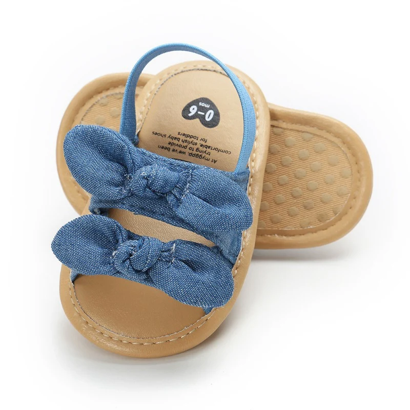 Baby Girl Sandals Summer Children Casual Shoes Toddler Soft Sole First Walkers Kid Bowknot Sandals Anti-Slip Infant Walking Shoe
