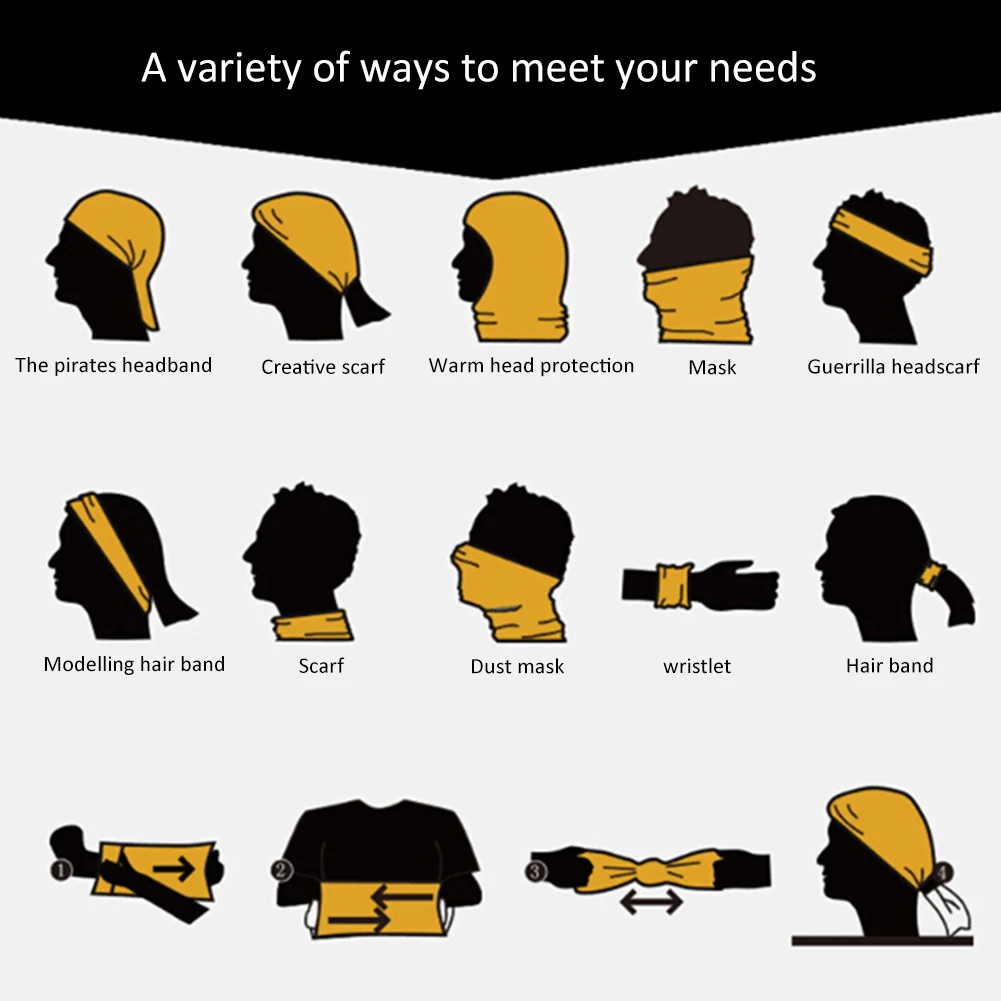 Sports Scarf Bandana Balaclava Neck Warmer Cycling Hiking Tube Face Head Wrap Cover Riding Headband Motorcycle Face Mask Camping