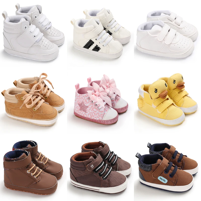 Baby Canvas Classic Casual Shoes Newborn Baby PU Leather Multi-Color Sneakers 2025 new Non-Slip Cloth Bottom For Boys Girls First Walkers