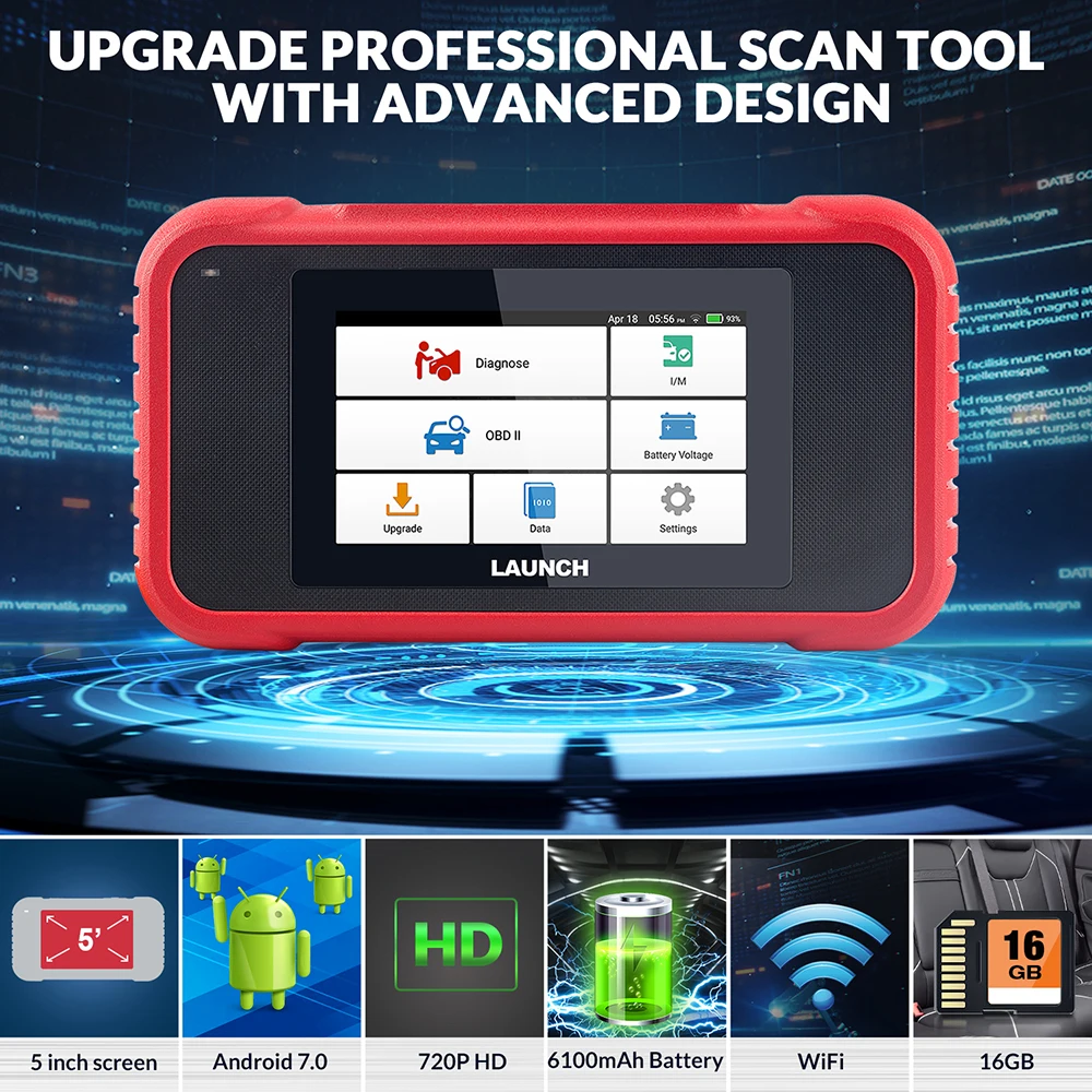 LAUNCH X431 CRP123E Car Diagnostic Tools new Engine ABS 2025 SRS AT Code Reader Scanner Auto VIN Scan 3 Reset Wifi Free Update pk CRP123
