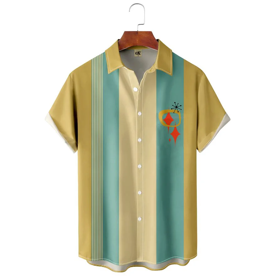 Shirt Hawaiian Men Summer Coconut Tree Printed For Men Holiday Beach Short Sleeve Tops Vintage Clothes Oversized Blouse Streetwe smile