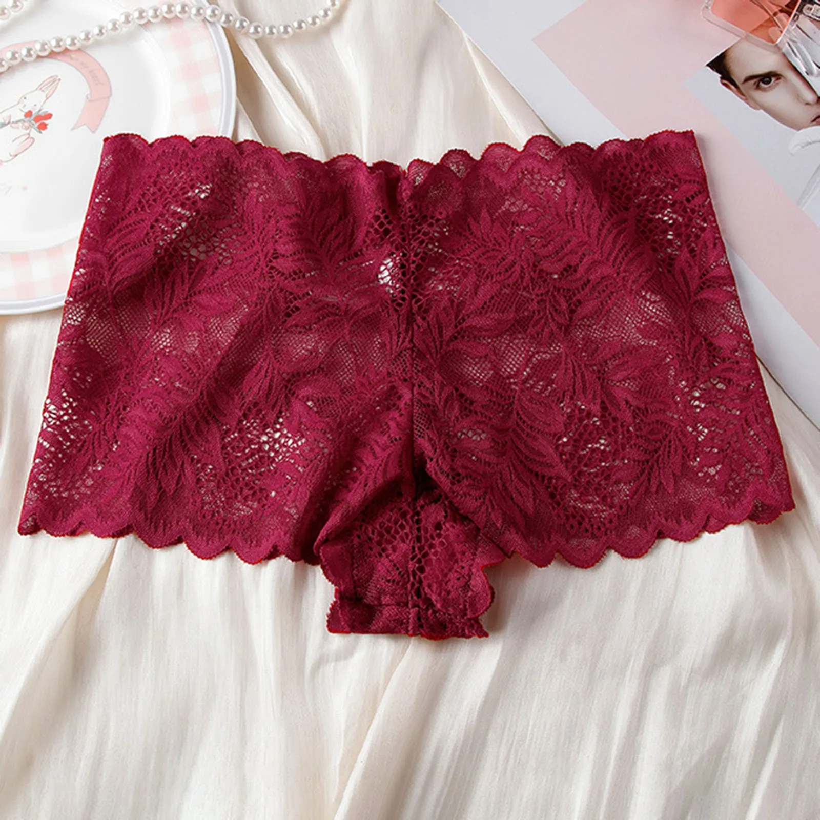Sexy Lingerie Lace Boyshort Sexy Lace Panties Low Rise Ladies Underpants Female Lingerie Sexy Lingerie For Fine Women