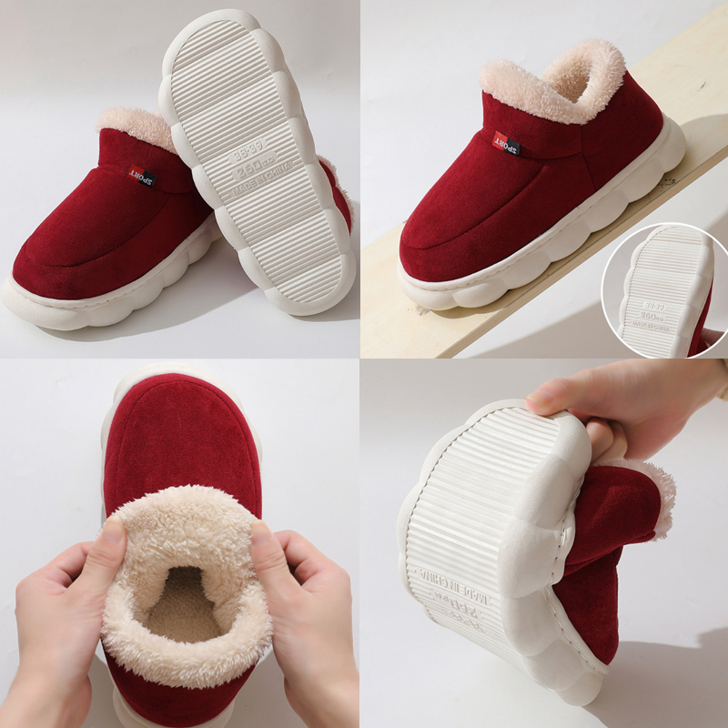 Men's Women's Plush Cozy Slip-On Winter Slippers for Indoor & Outdoor Warmth