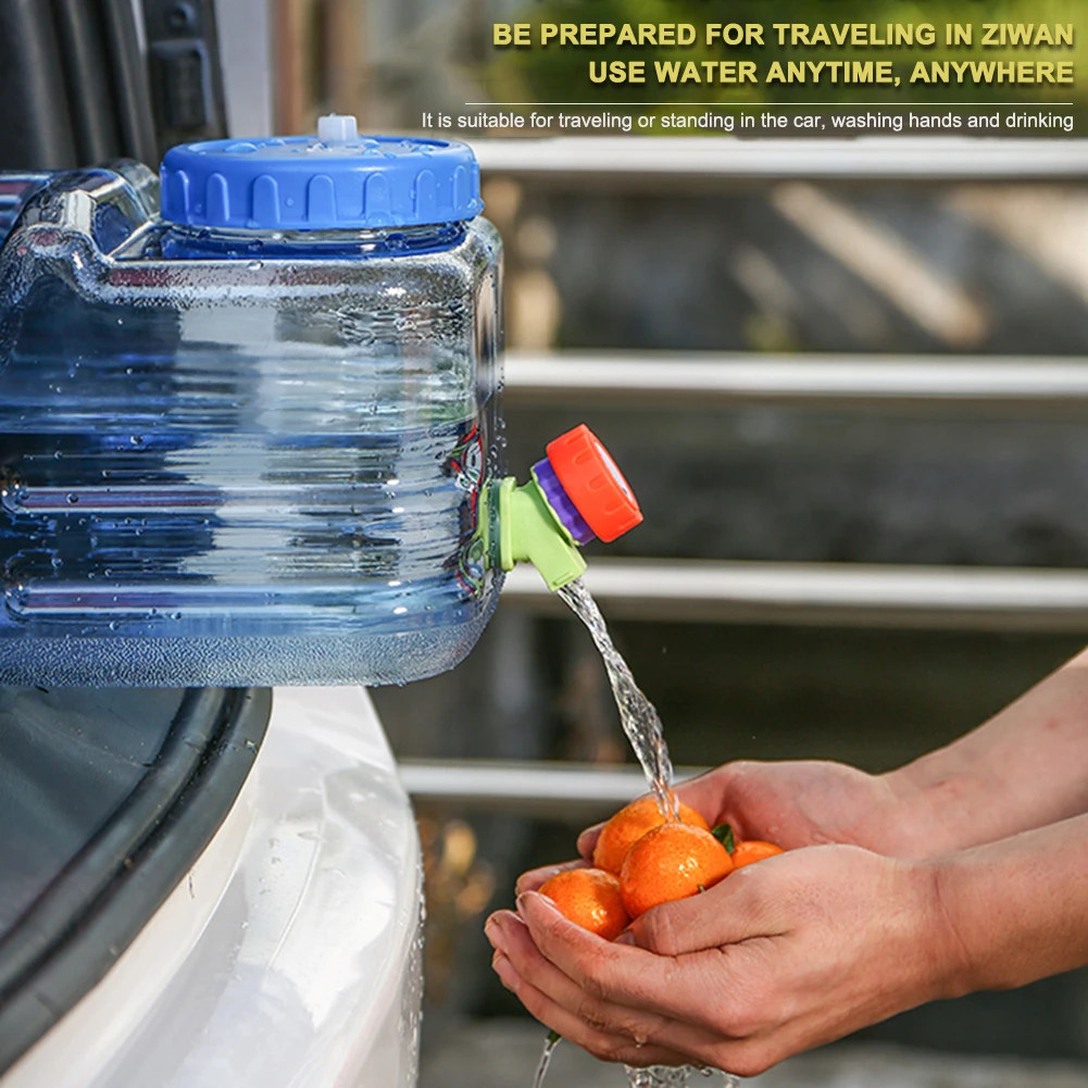 5.5L/10L Capacity Portable Car Driving Water Tank Container Outdoor Water Bucket Portable Cube Water Container with Faucet