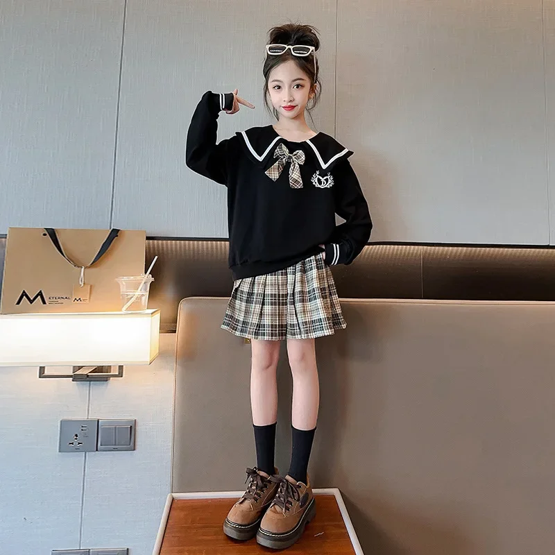 Girls' New All-Match Pleated Children'S Summer Skirt With Inner Safety Pants JK Academic style Student Japanese Kogyaru Uniform