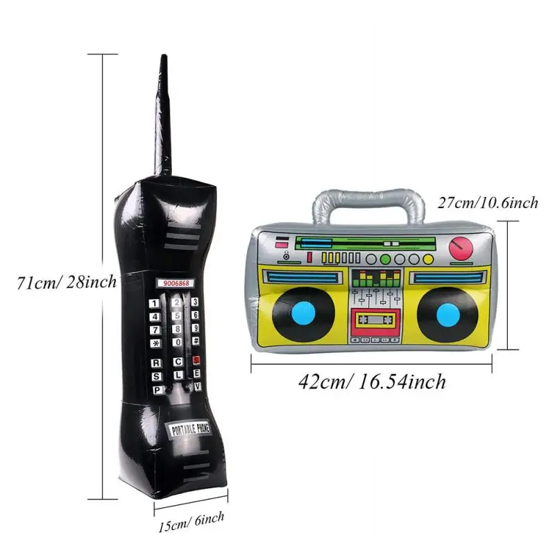 Pool Party new Iatable Radio Boombox Boom Retro Mobile Phone For 80s 90s 2025 Decorations Rapper Hip Hop Outdoor Iatable Toys