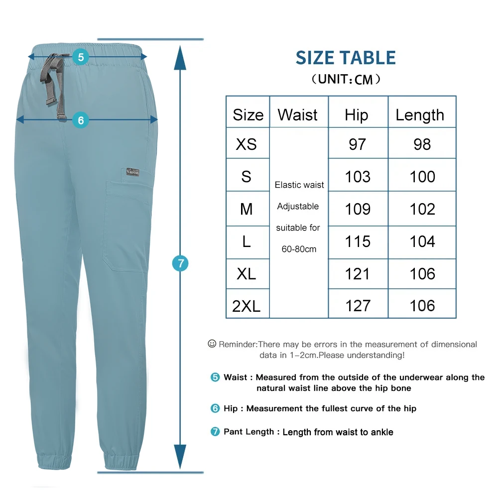 Nurse 2025 Accessories Nursing Pants for Women Hot Sales Medical Scrubs Doctor Nurse new Uniform Bottoms Unisex Veterinary Dentist Pants