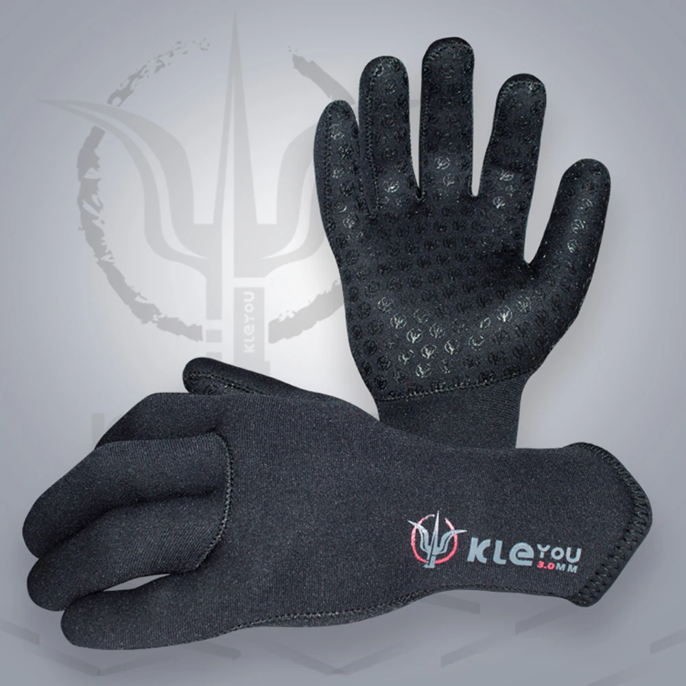 Diving New Neoprene 3MM Gloves Non-Slip Stab-Resistant Wear-Resistant Diving Gloves Warm and Cold Underwater Hunting Gloves smile