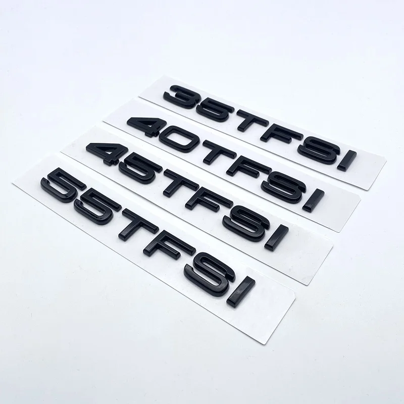 ABS Letters Numbers Emblem for Audi A6 35TFSI 40TFSI 45TFSI 2.0T 2.4 2.8 4.2 Quattro Allroad Car Front Trunk Side Logo Sticker