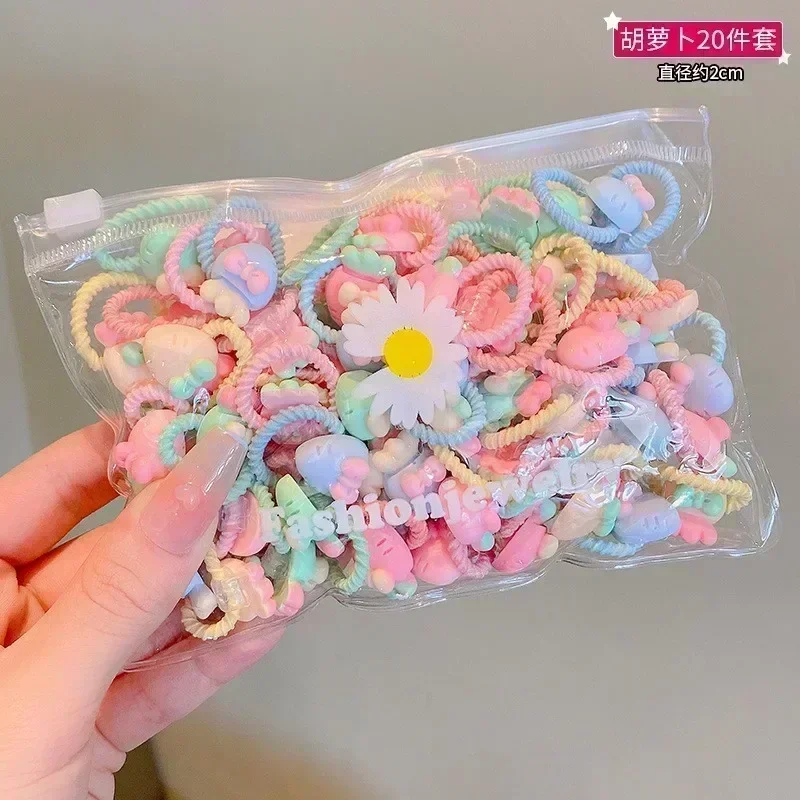 Children's Rubber Band Does Not Hurt The Hair Elastic Good Girl Baby Head Rope Small Tie Chirp Scrunchies Headdress