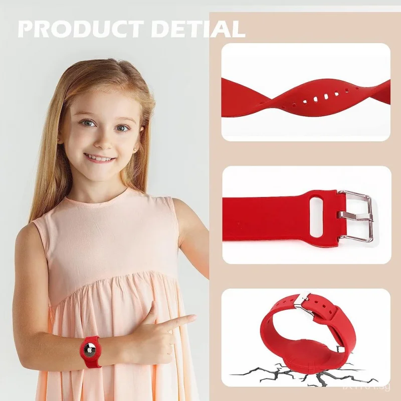 Airtag Wristband 2025 Compatible with new AirTag,Soft Adjustable Airtag Bracelet, Airtag Watch Band for Kids Toddler Baby Children Elders
